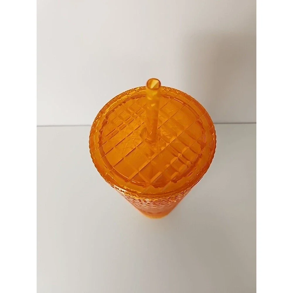 Starbucks 2022 Summer Orange Mango Ombre Jeweled Venti Cold Cup Tumbler 24oz - Picture 5 of 9